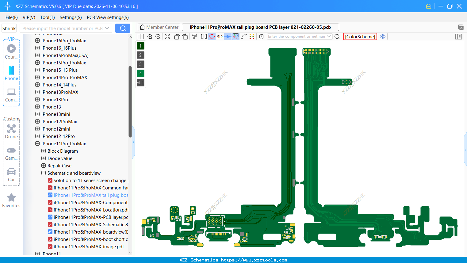 IPhone11Pro&ProMAX Tail Plug Board PCB Layer 821-02260-05
